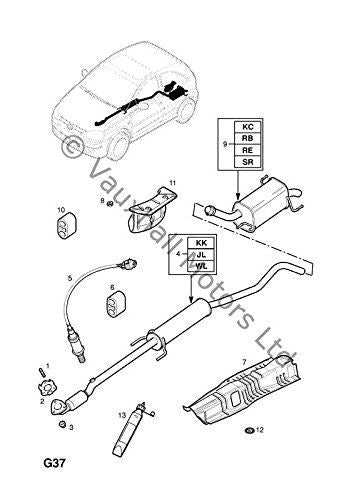 Genuine Vauxhall Corsa 2000 1.0 Exhaust Rear Section / Back Box 13126164